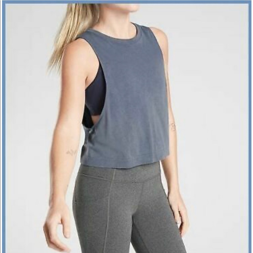 Athleta Mineral Wash Crop Tank Size: Small